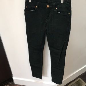 7 For All Mankind hunter green skinny cords